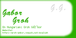 gabor groh business card